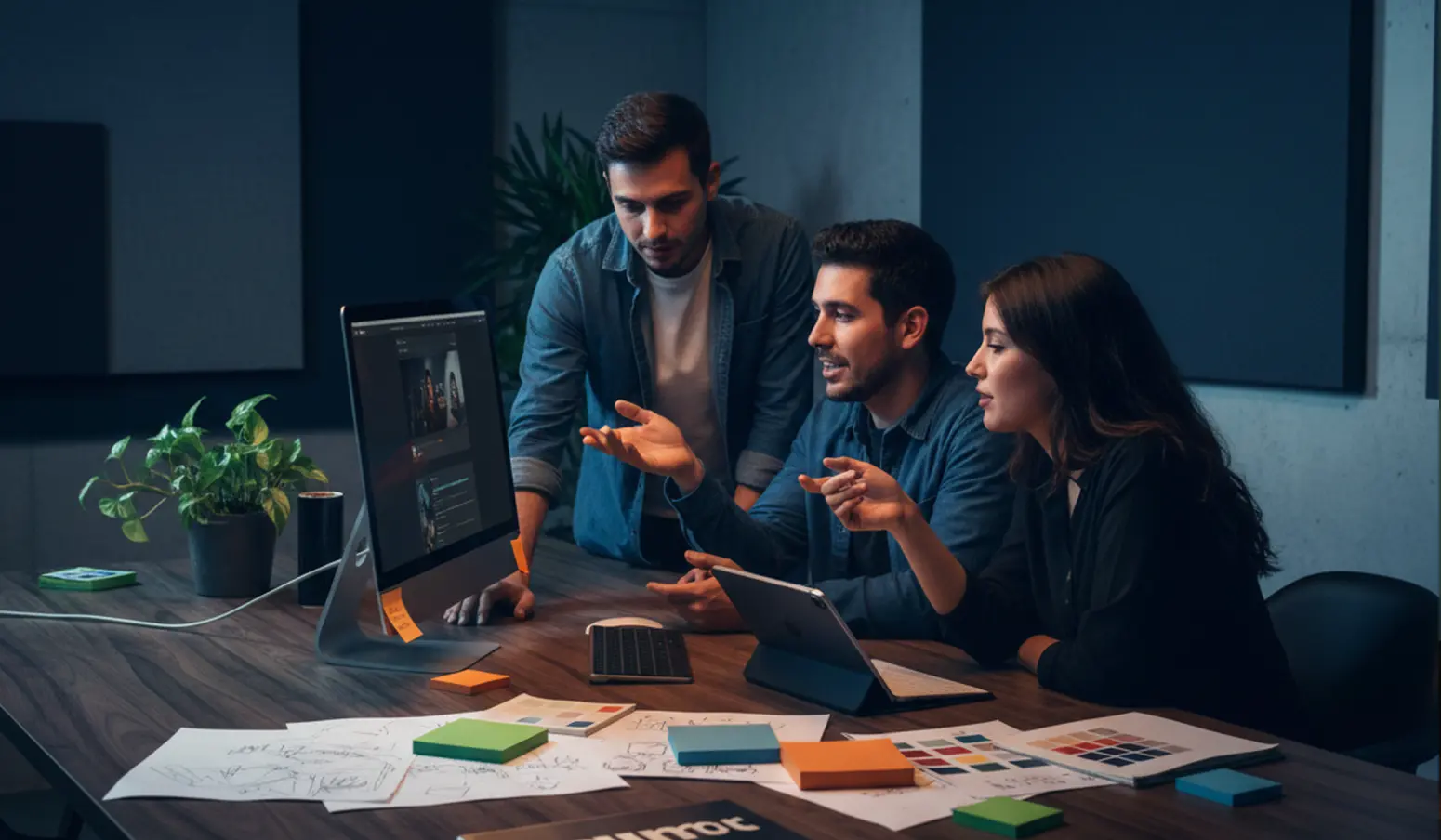 Equipo de Animor Studio diseñando landing pages de conversión con estrategia, copy y UX/UI.