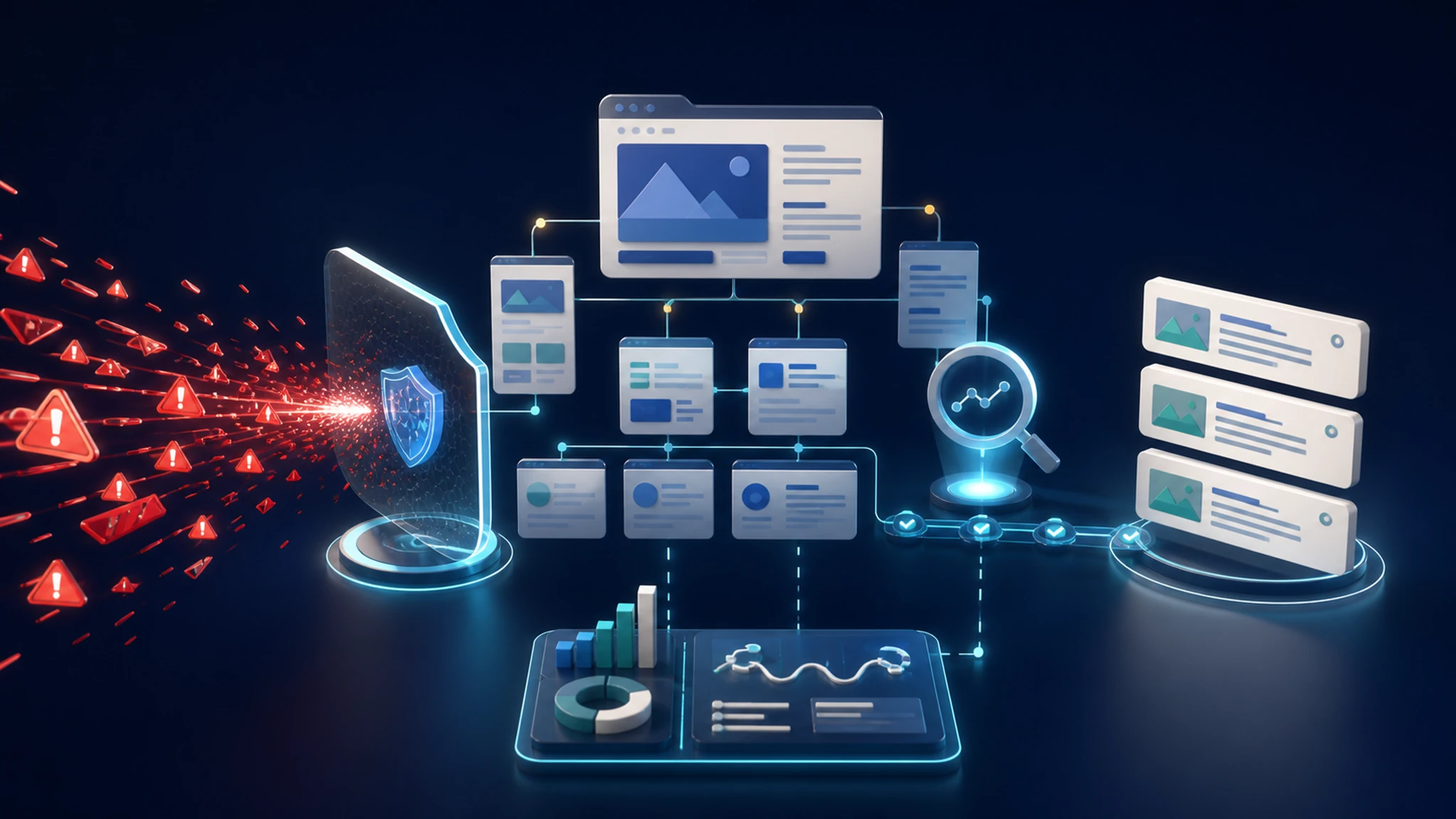 Sistema web protegido con monitoreo de seguridad y visibilidad en buscadores.